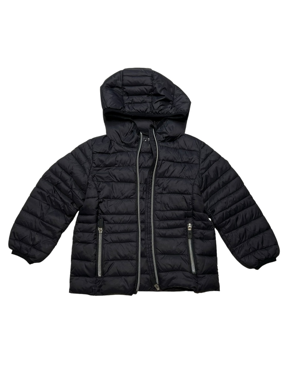 Point Zero Kids Black Quilted Puffer Jacket with Hood